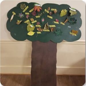 Fall tree craft activity at a previous Trinity Trunk or Treat